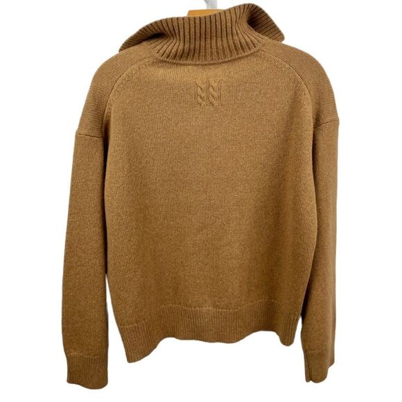 NEW Nili Lotan Gloria Cognac Camel Tan Soft 100% Wool Sweater Size S - Picture 7 of 9